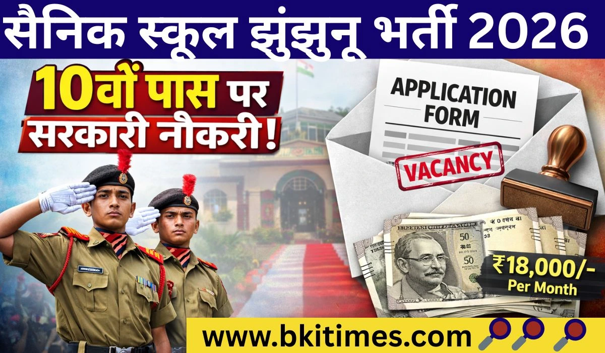 Sainik School Jhunjhunu Recruitment 2026