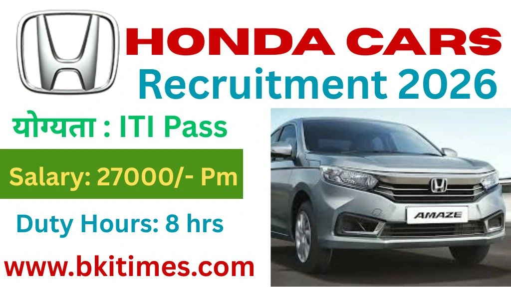 Honda Cars Recruitment 2026